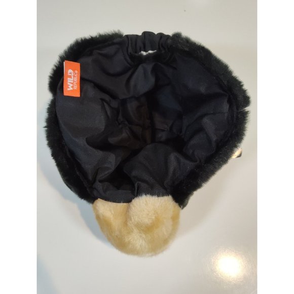Wild Republic Plush Black Bear Hat Elastic Strap Youth O/S Adult Small NWT - Picture 5 of 7